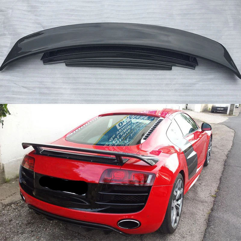 Car-Styling R8 Carbon Fiber Rear Trunk Boot Spoiler Wing for Audi R8 GT V8 V10 2008~2015 Car-Styling R8 Carbon Fiber Rear Trunk Boot Spoiler Wing for Audi R8 GT V8 V10 2008~2015