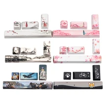 PBT DIY 기계식 키보드용 OEM 프로파일 키캡, 5 면 염료 승화 키캡, 스페이스 바 6.25U ESC 엔트리 키