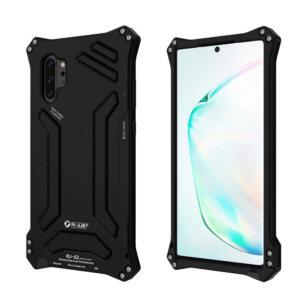 R-JUST серии Гандам металлический бампер для SAMSUNG Galaxy Note 10 Note 10 Plus Armor Doom алюминиевый корпус Чехол Coque