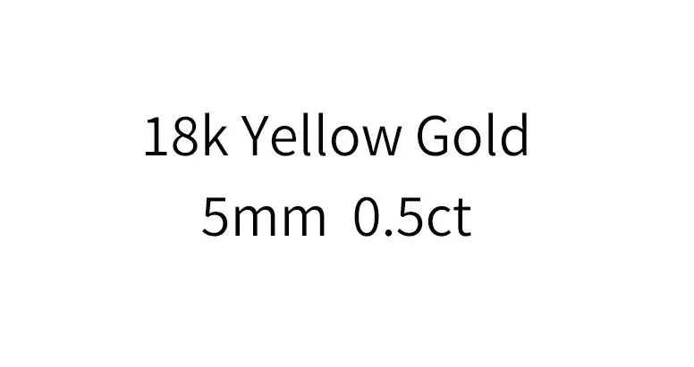 Yellow Gold 0.5ct 18 К белое золото серьги-гвоздики с муассанитом серьги белый Муассанит 1.0CT 6,5 мм Помолвочные Свадебные для женщин - Цвет камня: Yellow Gold 0.5ct