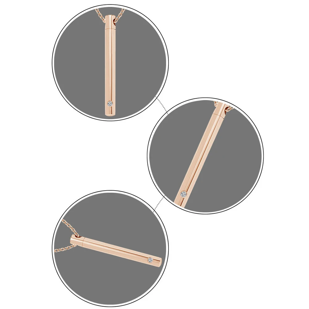 Унисекс нержавеющая сталь ПЭТ ювелирный цилиндр с украшением в виде кристаллов