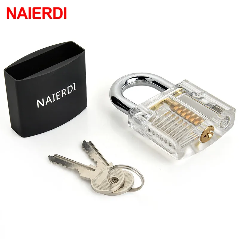 Прозрачный навесной замок NAIERDI с внутренним обзором для тренировок умными ключами|Замки| |