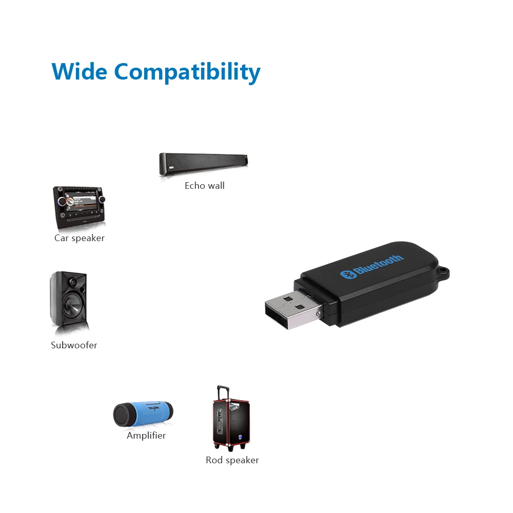 USB беспроводной музыкальный приемник BT конвертер стерео 3 5 мм AUX аудио