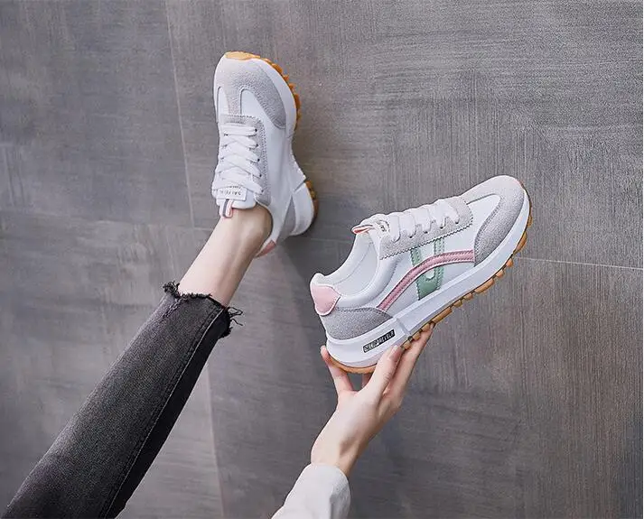 

Women's Shoes 2021 Fashion Summer Trainers Comfort Ladies Comfort Breathable Platform Sneakers Women Lace Up Casual Sports Shoes