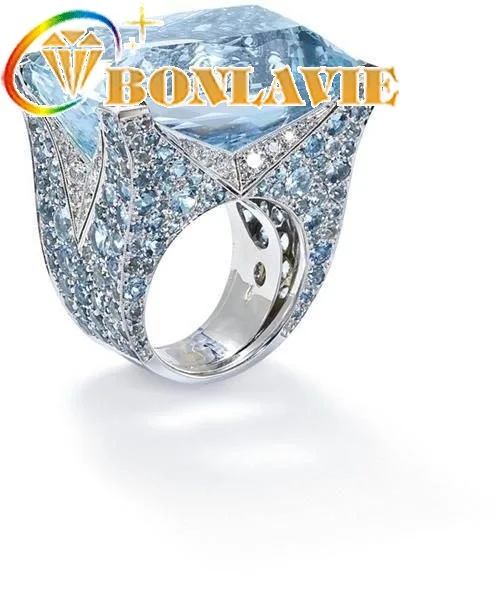 Женское кольцо серебряного цвета с фианитом в виде крупного озера|Кольца| |