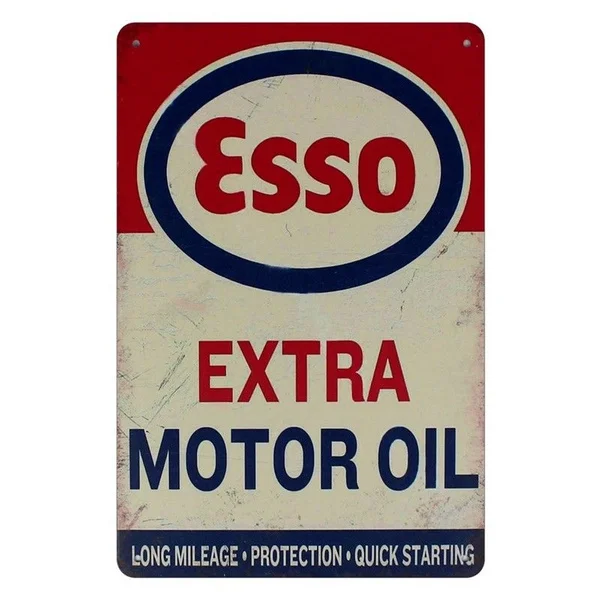 

Metal Tin Sign esso extra motor oil Decor Bar Pub Home Vintage Retro Poster