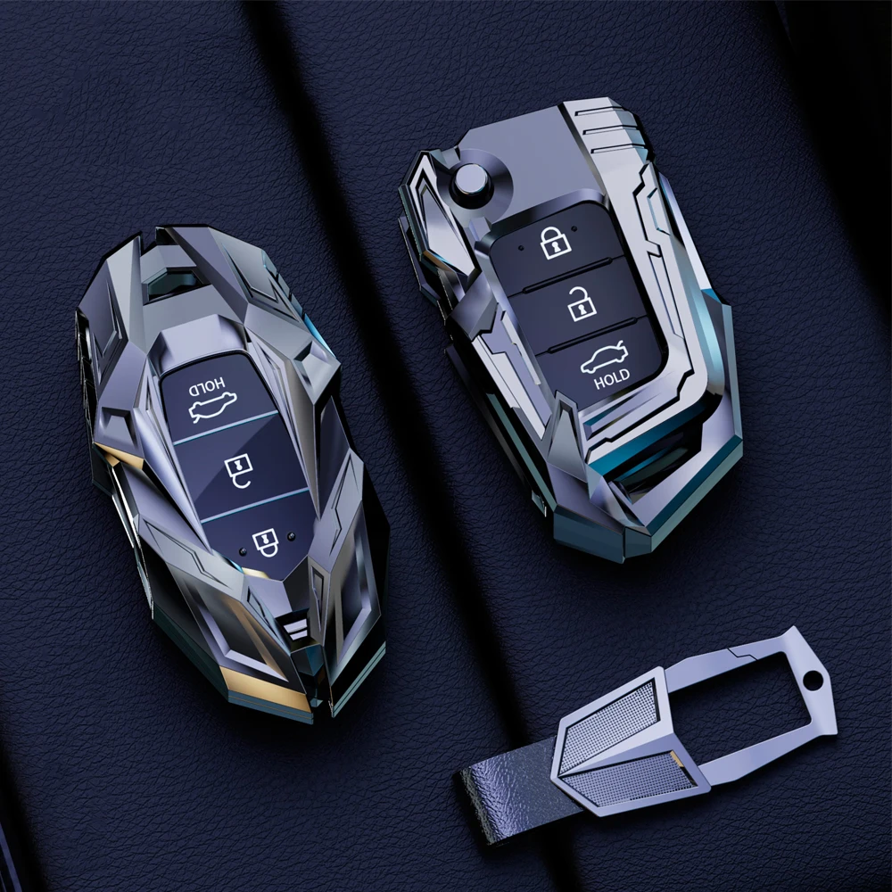 

Hot Sale Zinc Alloy Car Key Case Cover For Hyundai I40 I20 Solaris Santa Fe IX45 Elantra Protection Key Shell Skin Bag Only Case
