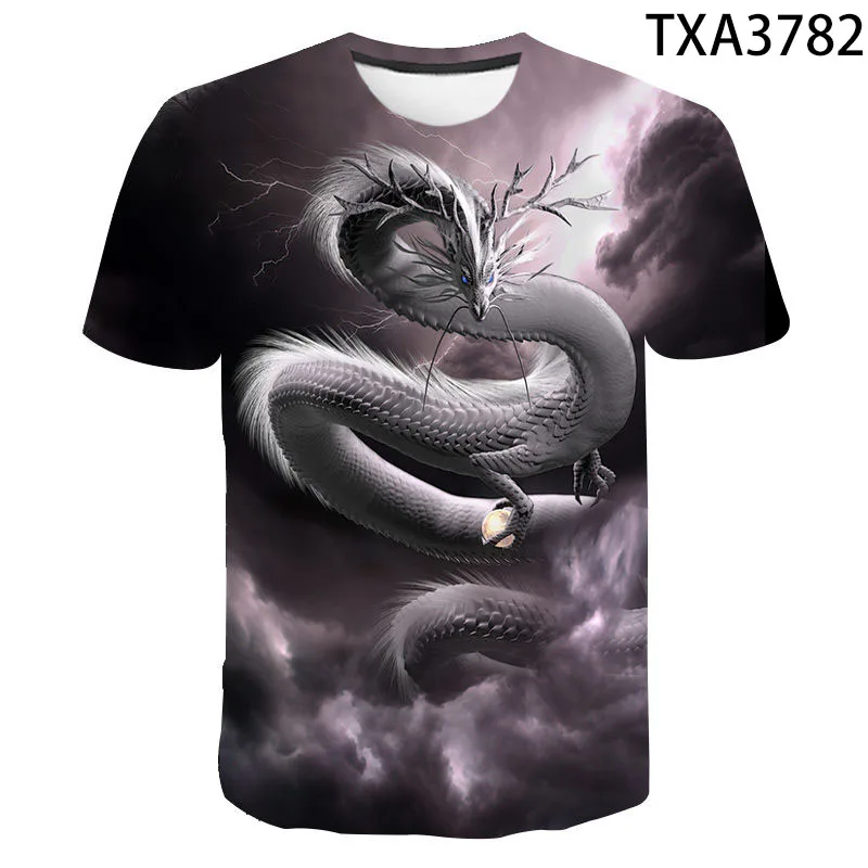 

New Summer Short Sleeve Dragon 3D Printed T Shirts Casual Boy Girl Kids Fashion Streetwear Cool Men Women Children Tops T-shirt