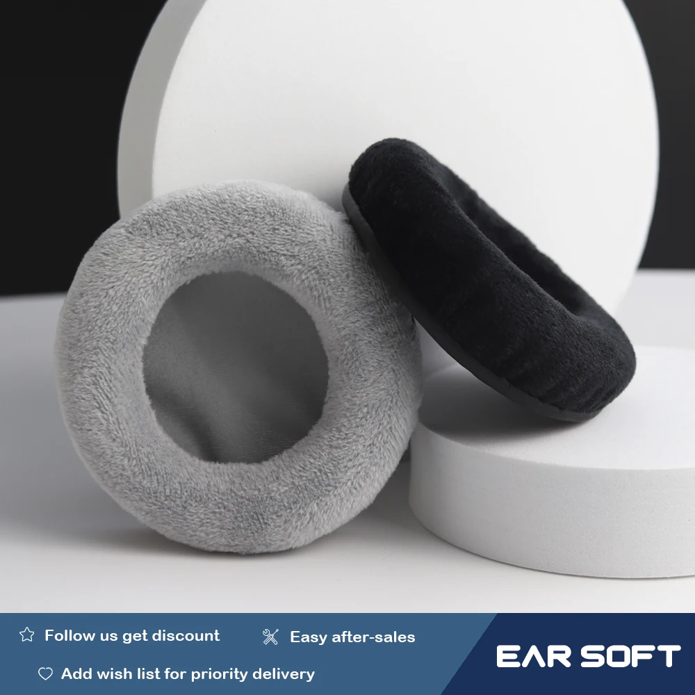 Earsoft Replacement Cushions for Fostex T40 Headphones Cushion Velvet Ear Pads Headset Cover Earmuff Sleeve enlarge