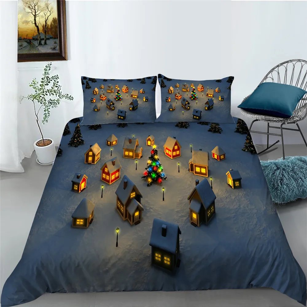 

Queen Size Comforter Sets Bedding Sets Merry Christmas Bedding Set Unique Design Duvet Cover Set Queen Full Size