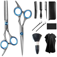 hair cutting scissors set professional hairdressing hair barber thinning barbershop scissors kit salon comb clips cape for home