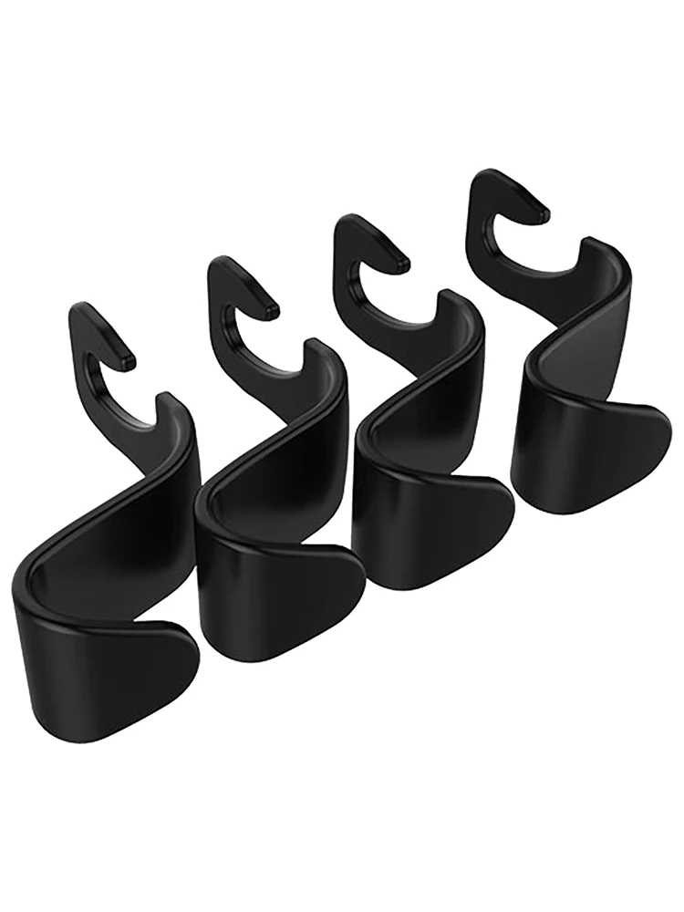 

4Pcs/lot Black Car Back Seat Hanger Storage Hook Car Accessories Car Seat Hook Headrest Hook Sundries Hanger Organizer Holder