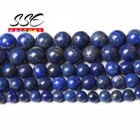 aaaaa natural lapis lazuli stone beads round loose beads for jewelry making diy charms bracelet accessories 4 6 8 10 12mm 15