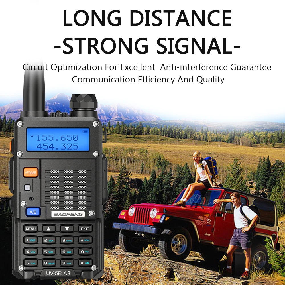 Портативная рация BAOFENG UV-5R A3 трехдиапазонная 220-260 МГц 5 Вт CB Ham Radio hf Transceiver UV-5RX3 III -