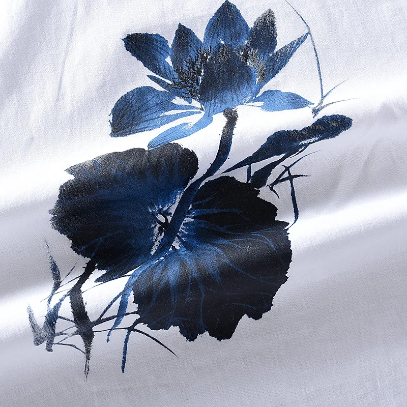 Мужская Повседневная футболка с принтом белая льняная круглым вырезом лето