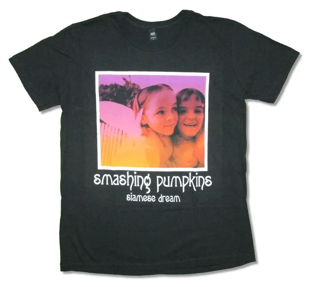 

Smashing Pumpkins Siamese Dream Album Image Black T Shirt New Official Casual T-Shirt Male Short Sleeve Pattern