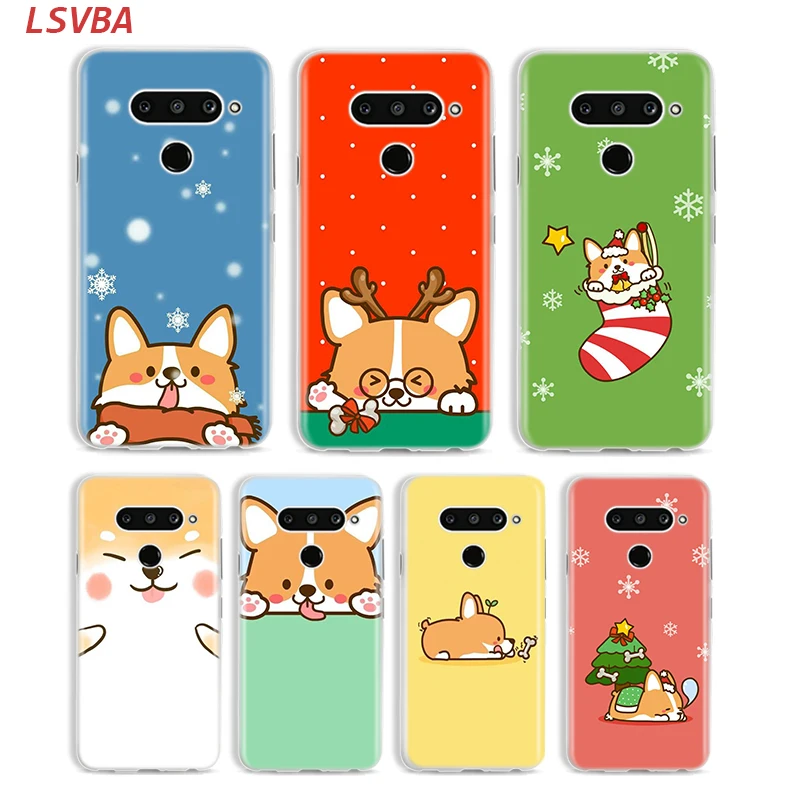 Cute Corgi мультфильм собака для LG W30 W10 V50S V50 V40 V30 K50S K40S K30 K20 Q60 Q8 Q7 Q6 G8 G7 G6 ThinQ чехол