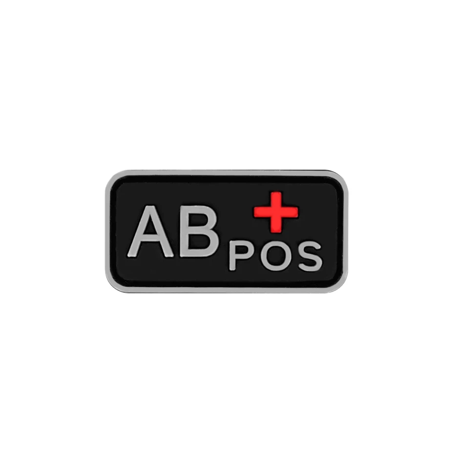 41 3D ПВХ A+ B+ AB+ O+ Положительный POS A-B-AB-O-отрицательный NEG Тип крови группа патч тактический боевой патчи военные резиновые значки - Цвет: 41