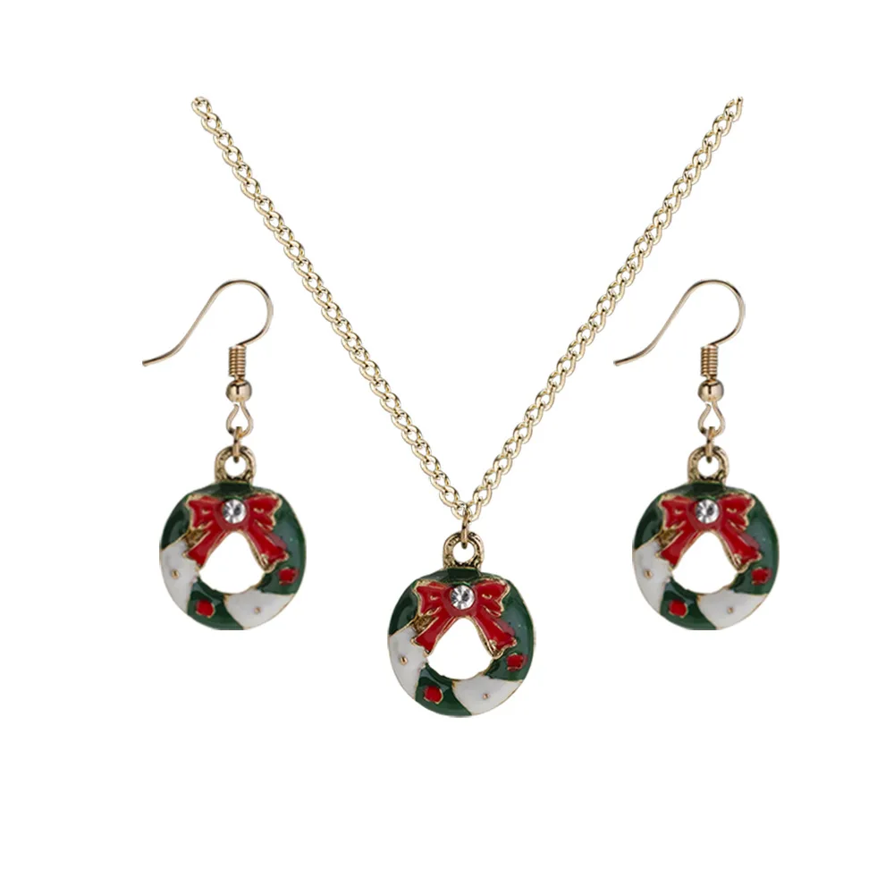 Hello Miss Новый рождественский бант гирлянда Серьги Рождественский ветер серьги