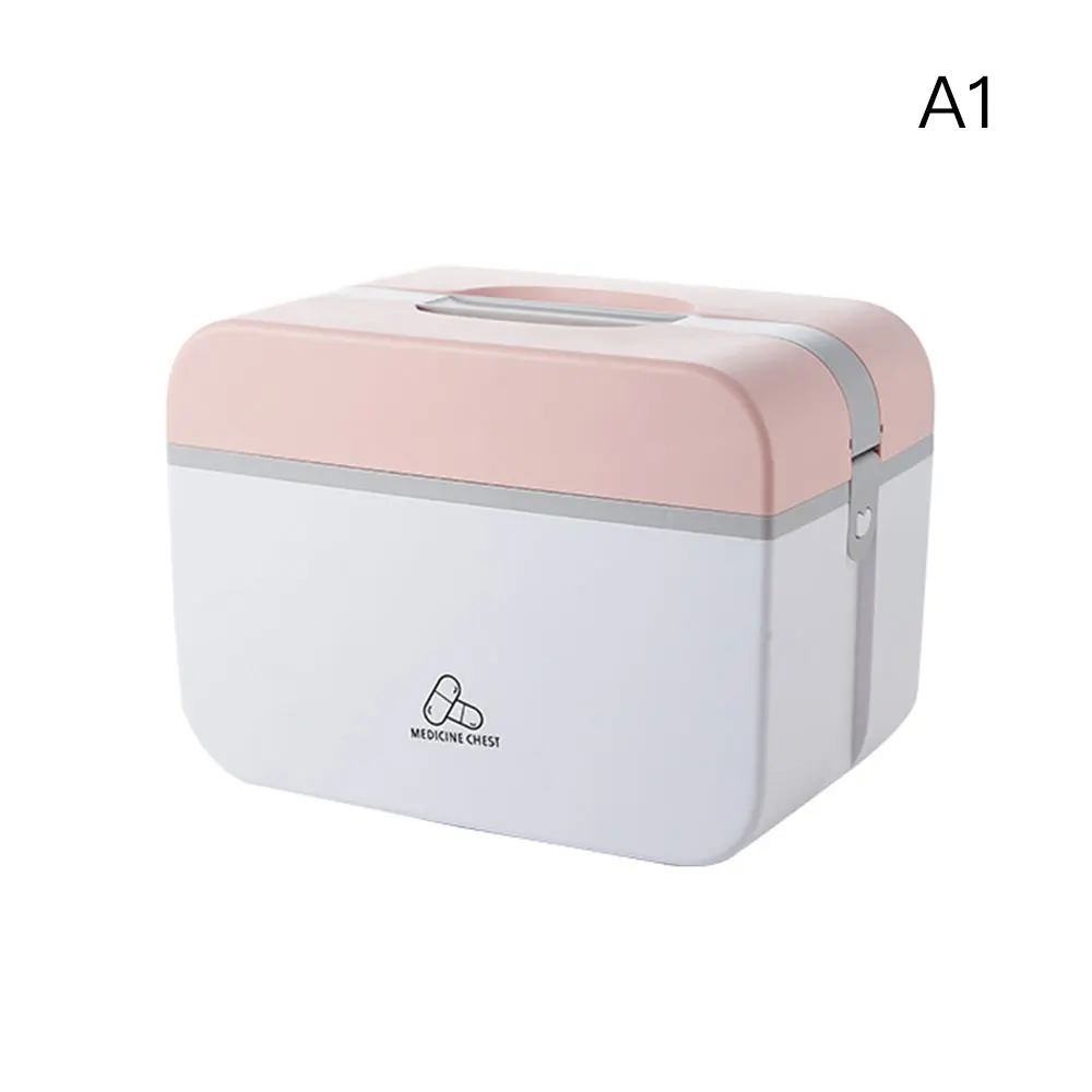 

Portable Home First Aid Kit Medicine Storage Box Plastic Collection Organizer Boxes Container