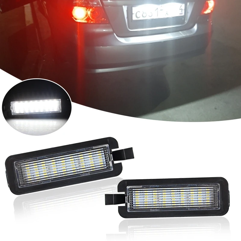 

2 шт., белый светодиодный фонарь номерного знака, светодиодный задний фонарь Canbus, белые светодиодные лампы с номером для Dodge Charger Challenger Chrysler 300