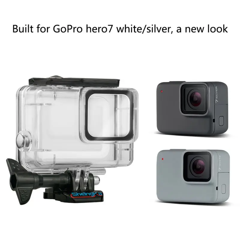 Водонепроницаемый чехол для Gopro Hero 7 серебристый/белый чехол для Gopro Hero7 серебристый/белый специальный водонепроницаемый чехол Аксессуары для камеры
