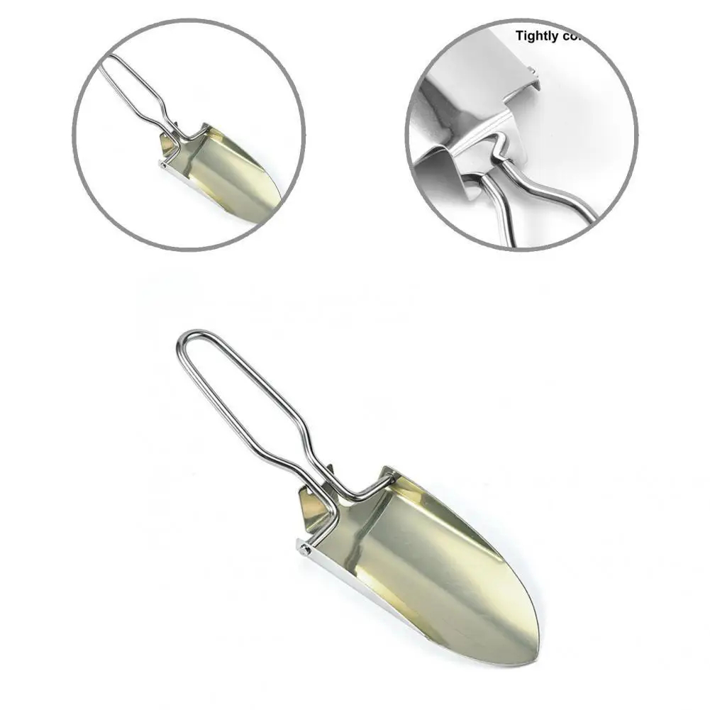 

Lightweight Convenient Easy Carrying Mini Shovel Stainless Steel Folding Shovel Foldable for Kitchen