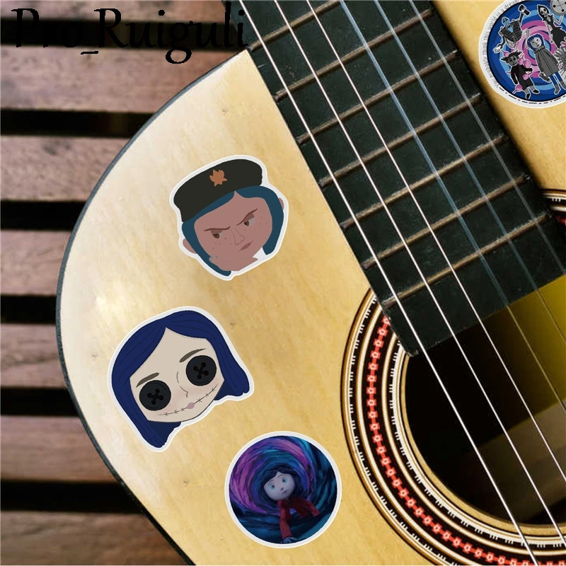 

100pcs Horror Movie Coraline Cartoon scrapbooking Stickers packs Waterproof Skateboard Suitcase Guitar Graffiti decals pasters