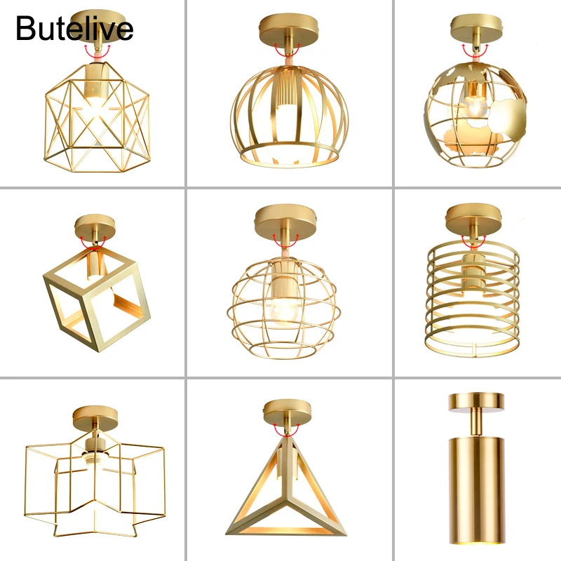 Современные светодиодные потолочные светильники винтажная металлическая