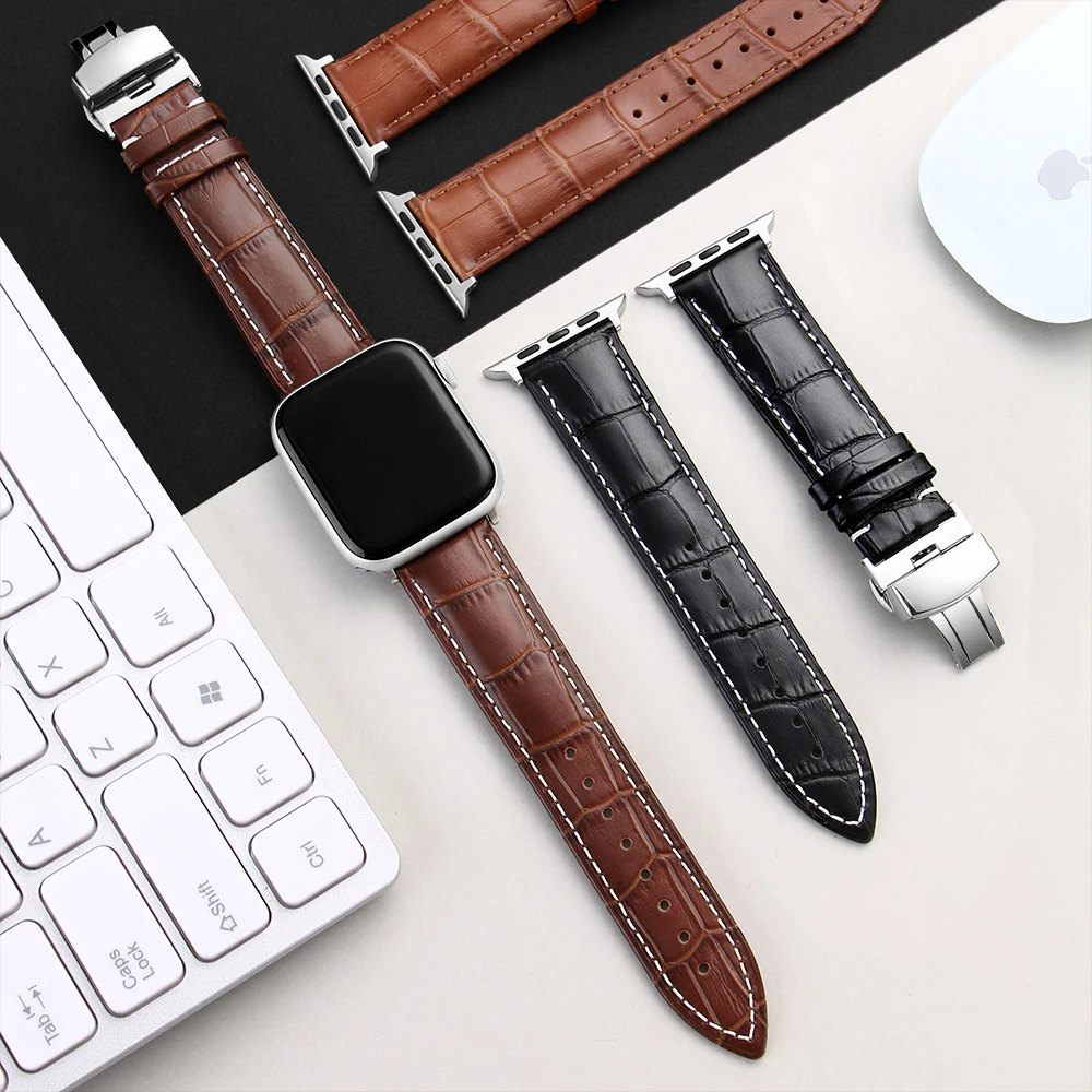 Ремешок для часов Carouse из натуральной коровьей кожи для Apple Watch, ремешок 38 мм, 42 мм, серия 4/3/2/1 iwatch, ремешок для Apple Watch, браслет 40 мм, 44 мм