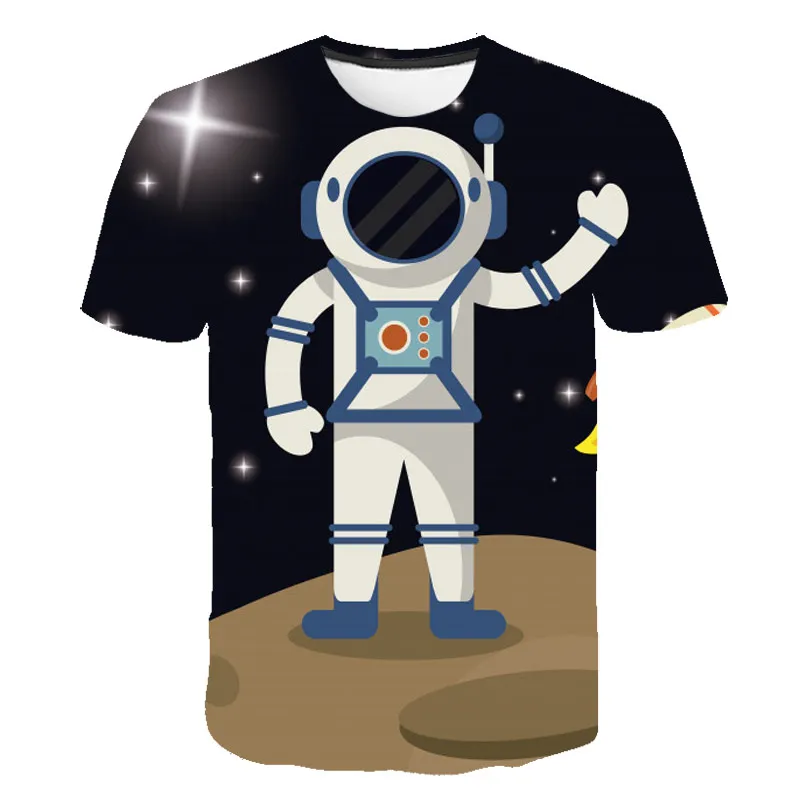 

3D Printed Tshirts astronaut Space Man T shirt For Baby Boys Clothes Funny Children's Clothing For Teens Girls Tops Summer 4-14T