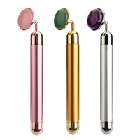 electric jade vibrating rose quartz eye face massager facial beauty lift relieve fine lines wrinkle skin care tools