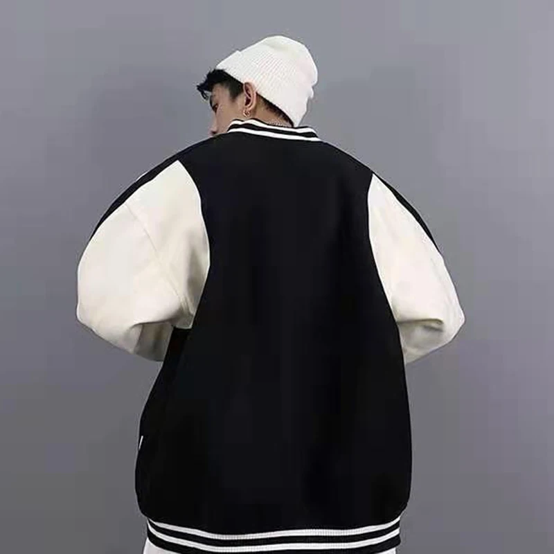 

Varsity Baseball Jacket for Women 2021 Spring&autumn New High Street Loose Thin Couple Retro Bomber Outerwear Uniform Coat Tops