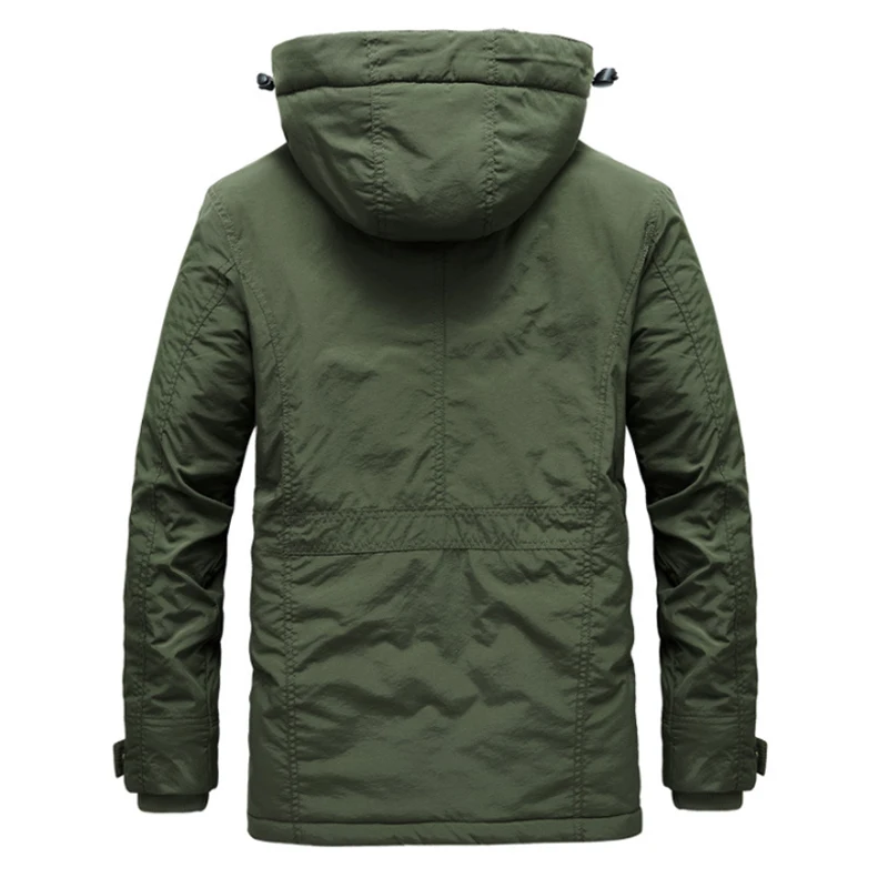 Winter Jacket Men Thicken Fleece Outwear Men Windbreaker Parkas Coat Men Detachable Hoodies Cotton-padded Man Clothing