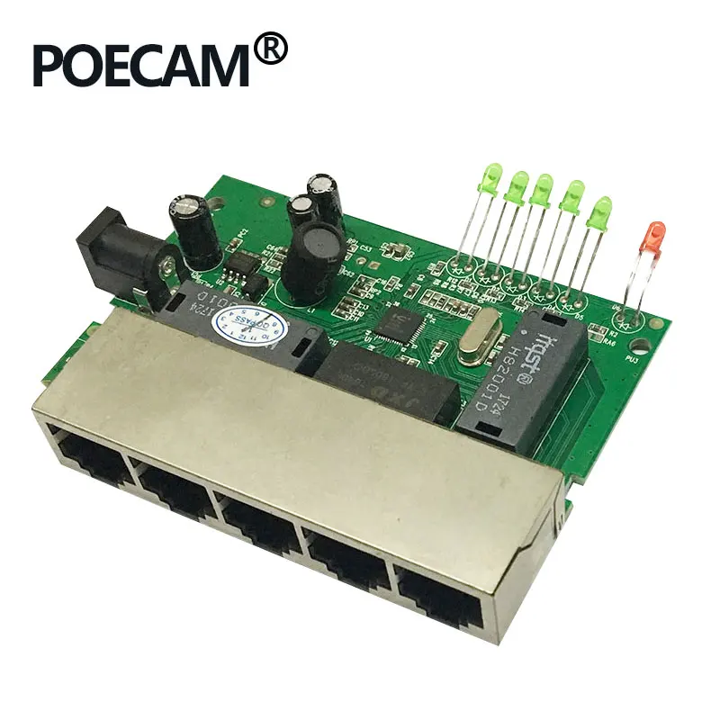 5 портовый Пассивный POE переключатель 12В 15В 18В 24В IP Carema беспроводной телефон