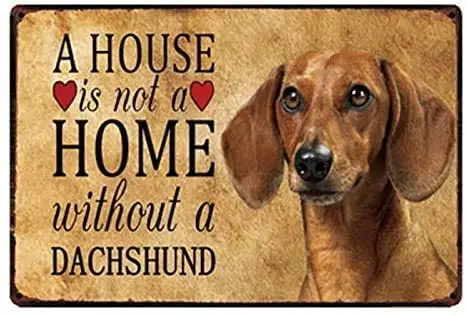 

House Not A Home Without A Dachshund Dog Funny Tin Sign Bar Pub Garage Diner Cafe Home Wall Decor Art 20x30cm