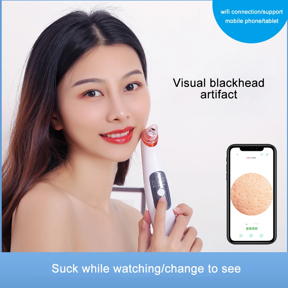

Visible Camera Blackhead Remover Face Deep Nose Cleaner Pore Acne Pimple Removal Vacuum Suction Facial Beauty Clean Skin Tool