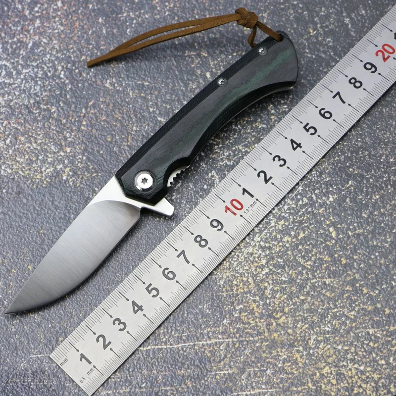 Складной нож с шариковым подшипником для дождя на заказ лезвие DC53 черная ручка