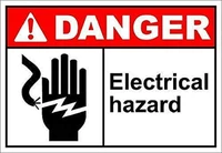 funny metal tin sign man cave garage decor 12 x 8 inches electrical hazard2 danger warning caution wall decor beer signchic art