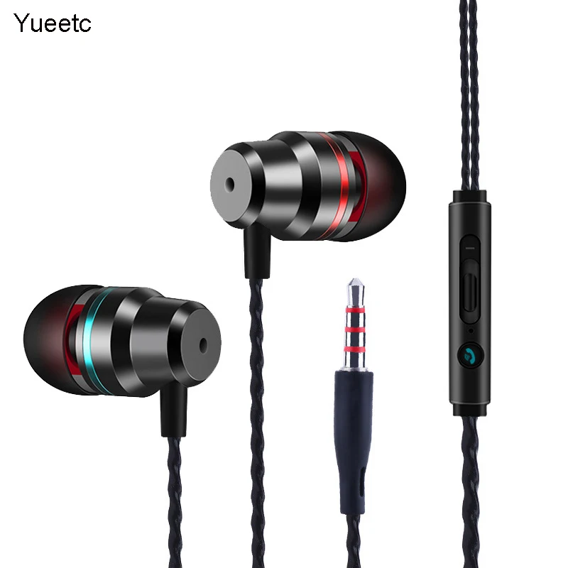 Проводные наушники вкладыши Hi Fi металлическая гарнитура бас проводные для бега