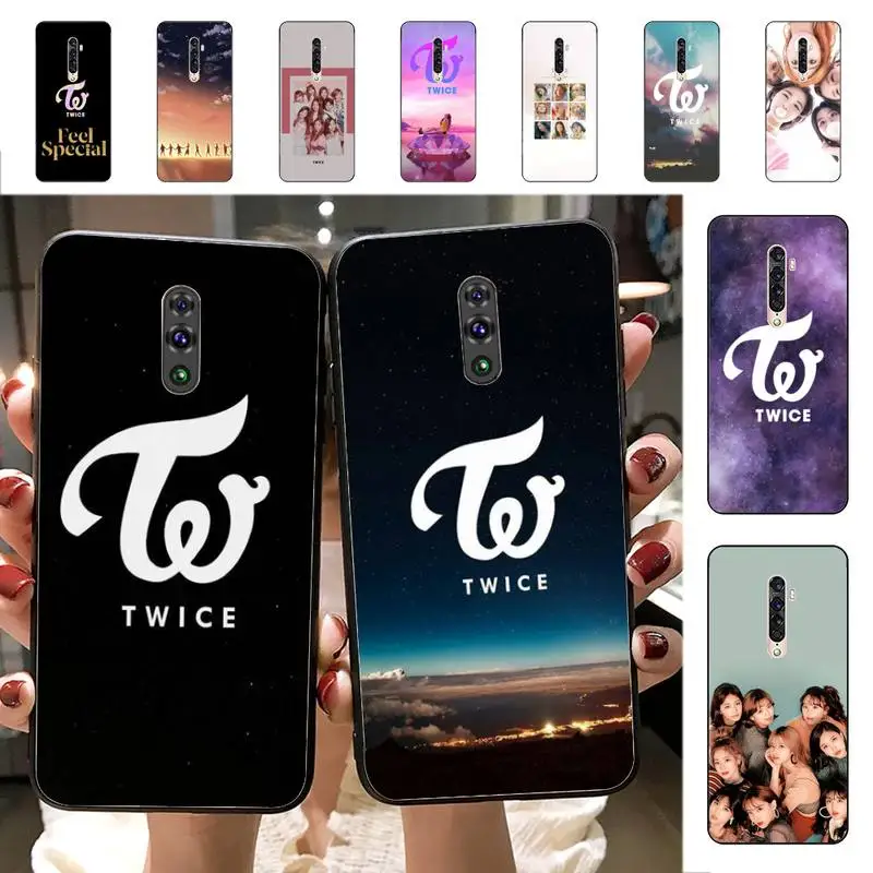 

YNDFCNB TWICE logo K Pop Phone Case for vivo Y91C Y11 17 19 53 81 31 91 for Oppo a9 2020