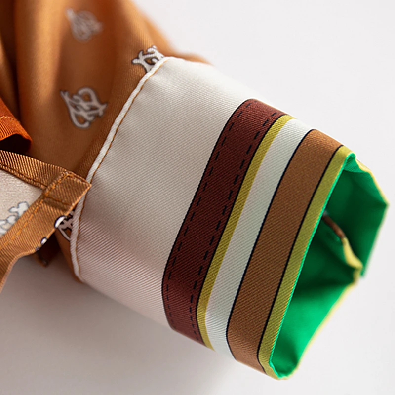 Шелковая блузка из 100% твила Высококачественная женская рубашка с принтом