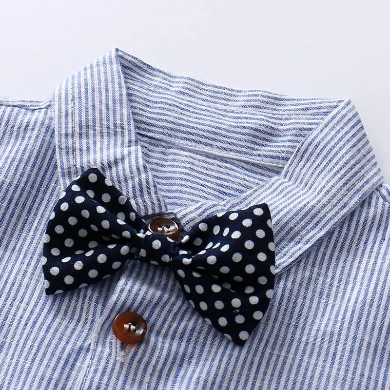 Baby Newborn Boy Summer Clothes Set Party Birthday 0-24M Kids Boys Clothing Bodysuit+Belt Pants+Tie 3Pcs Suit |