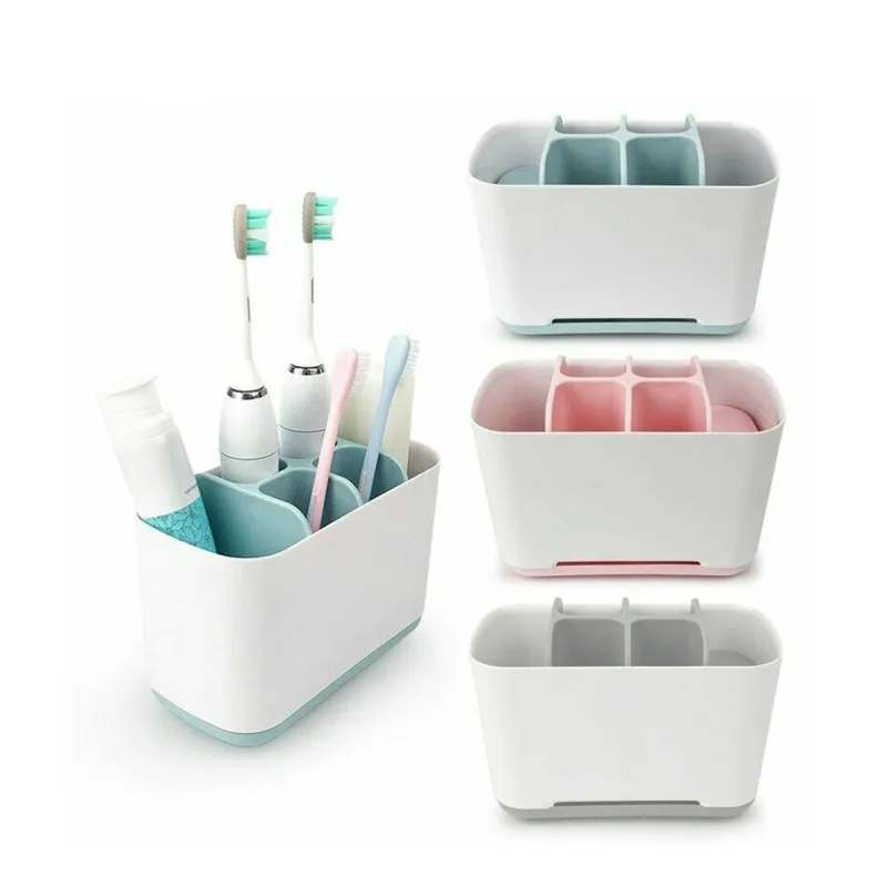 1pcs Toothbrush Toothpaste Holder Electric Toothbrush Holder Case Shaving Makeup Brush Organizer Stand Bathroom Accessories Box