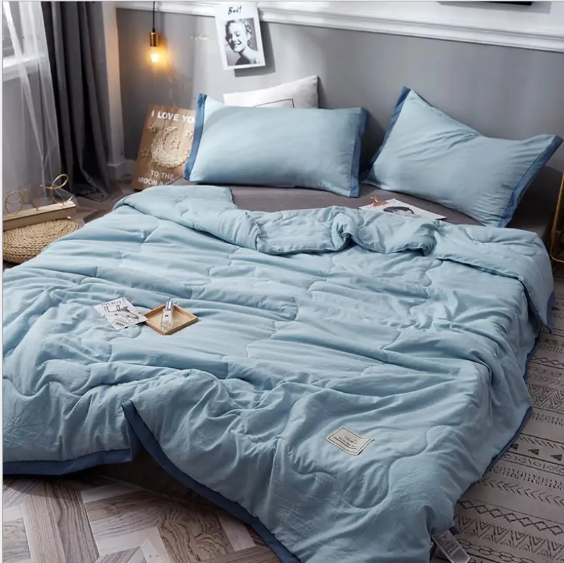 Одеяло для двуспальной кровати летнее покрывало одеяло 200*230 тонкое воздушное