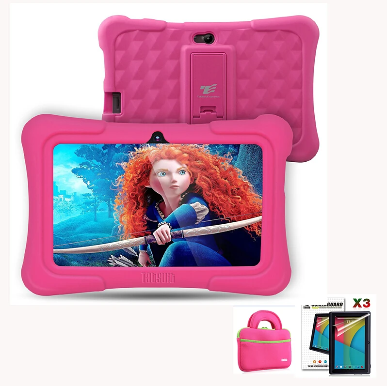 Dragon Touch Y88X Plus, 7 дюймов, детский планшет, для детей, 16 ГБ, четырехъядерный, Android 8,1+, сумка для планшета+ защита экрана, подарки для детей