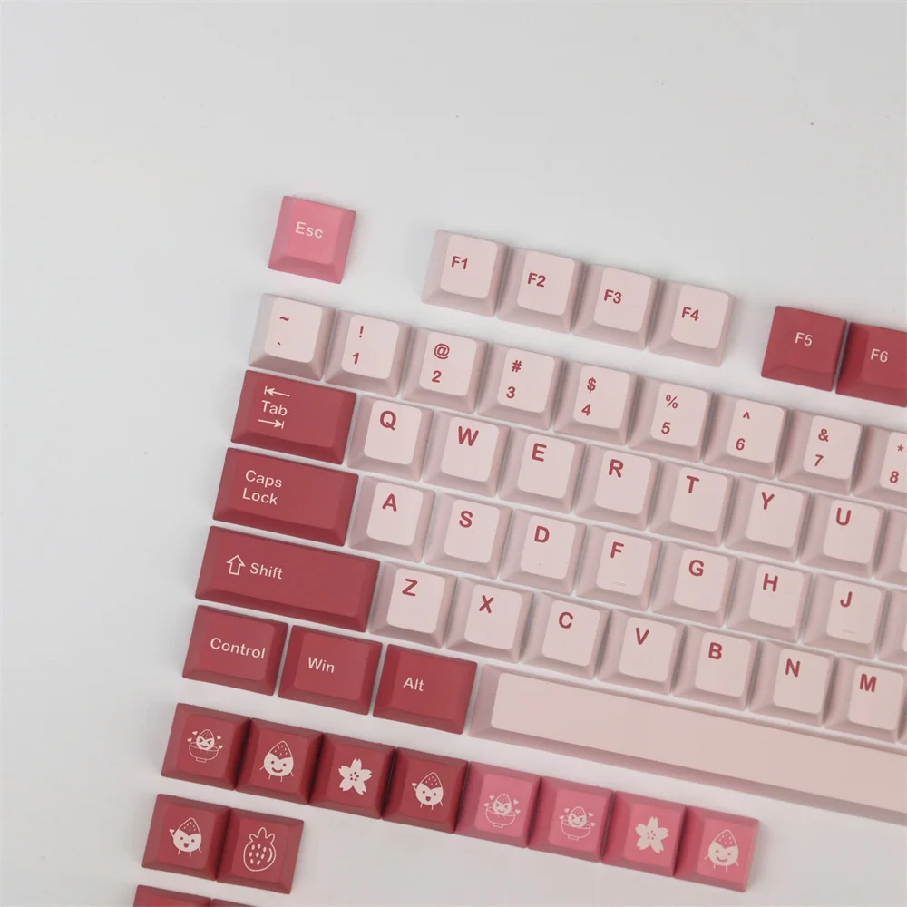 Клавишные колпачки GMK Daifuku PBT с 135 клавишами в форме вишни наборы сублимационных