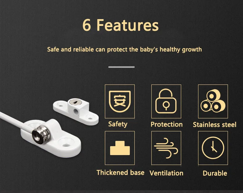 Ограничитель для защиты детских окон из нержавеющей стали 8 шт./компл.|Замки и