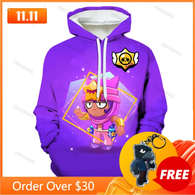 

Sandy LEON Shooter Game 3D Hoodies Men Clothing Harajuku Sweatshirt Children Crow Shoot Kids Thin Leon Child Tops Boys Girls