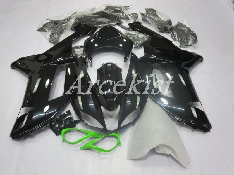 

Новинка из АБС-пластика для мотоцикла весь обтекатели комплект подходит для kawasaki Ninja ZX6R 636 2007 2008 07 08 6R ZX-6R кузов комплект глянцевый черный